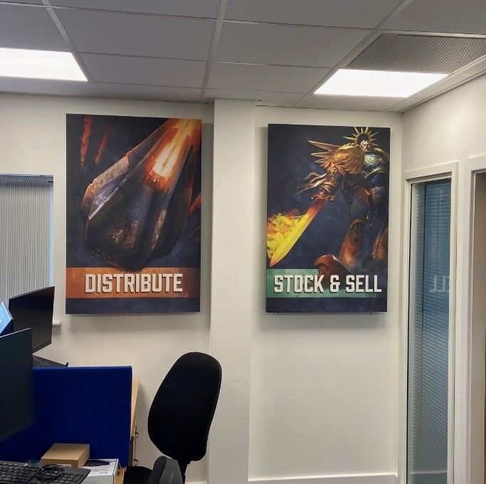 Office photo print acoustic panels