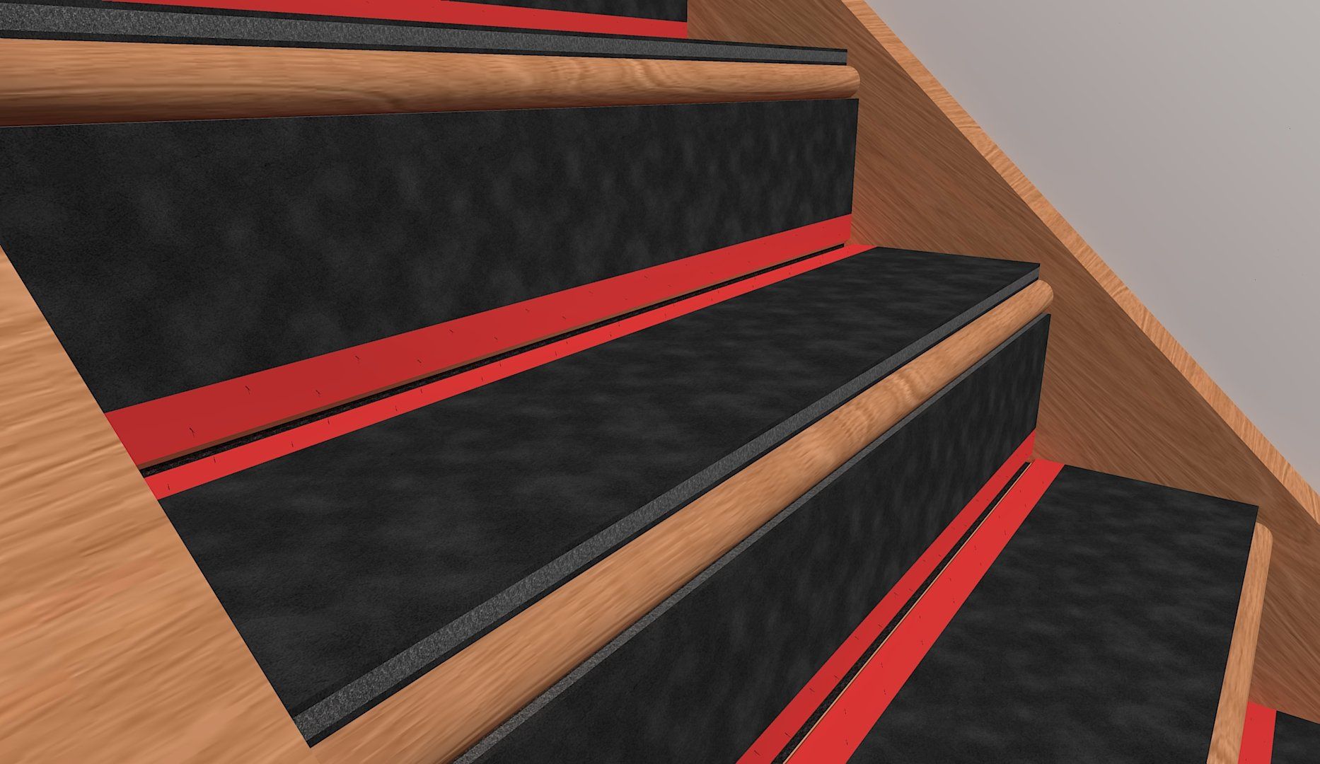 Soundproofing Stairs with SoundMats and carpet grippers