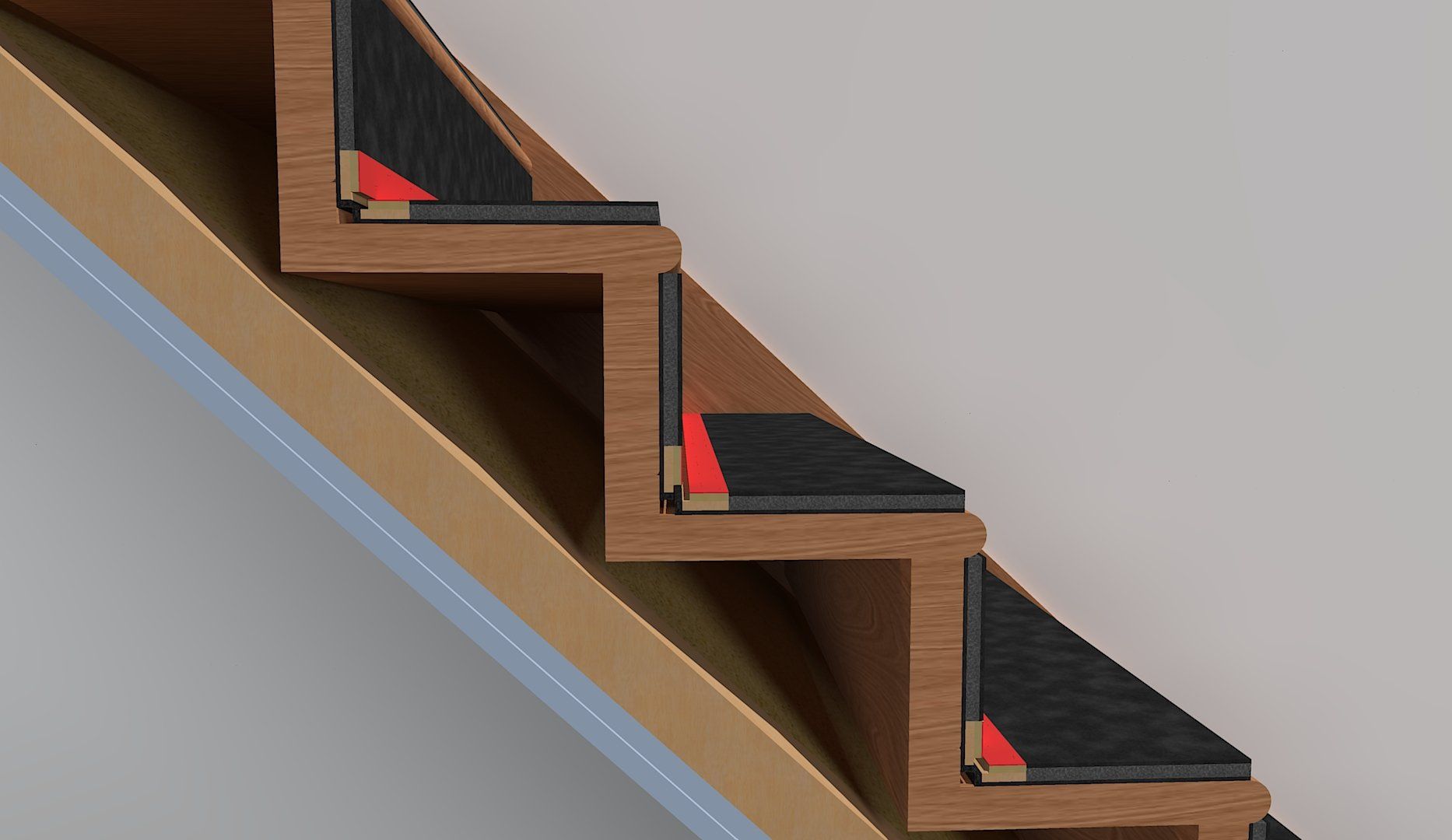 Soundproofing stair treads and risers