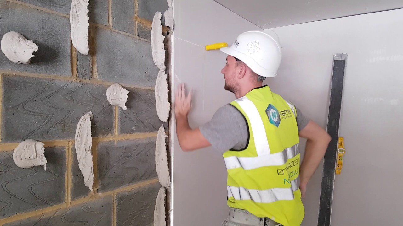 Soundproofing a wall with dot and dab plasterboard