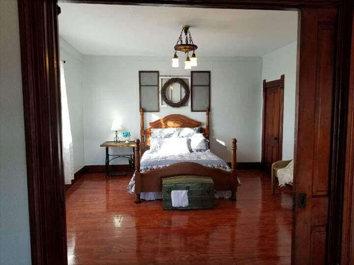 Bedroom with hardwood floors