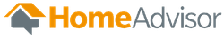 A home advisor logo with an arrow pointing up