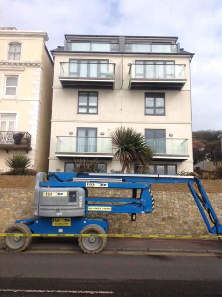 crane outside of building