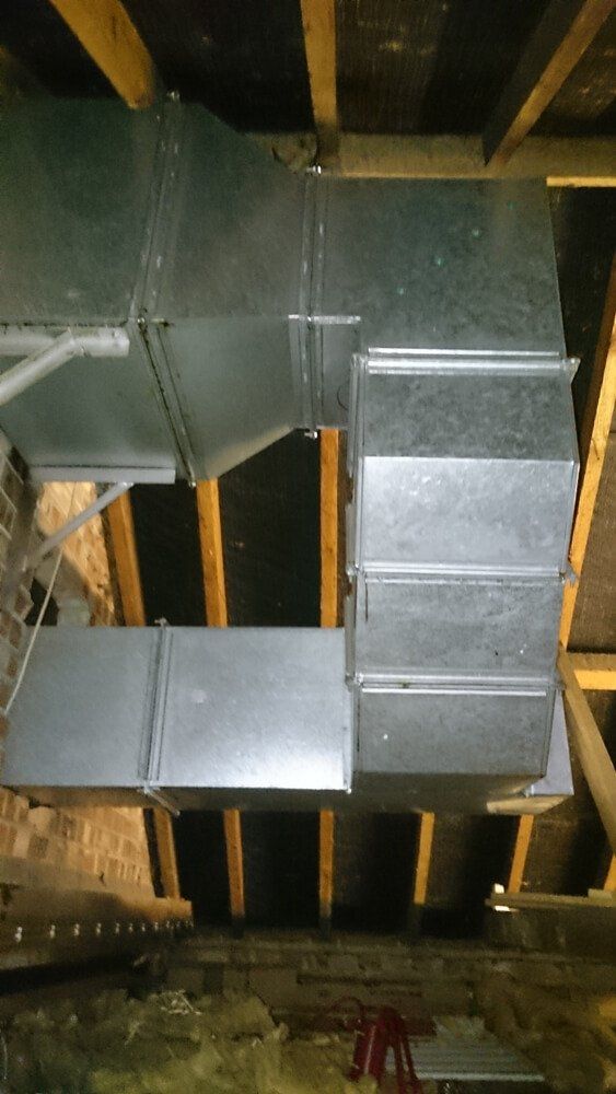 outside vent being cleaned