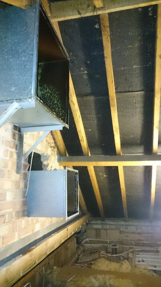 outside vent being cleaned