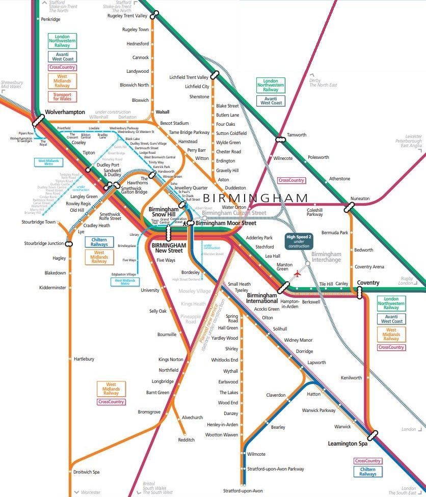 Midlands Railway Map
