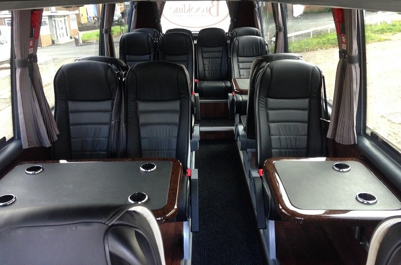 Our Luxury 16 Seater Mini-Coach interior