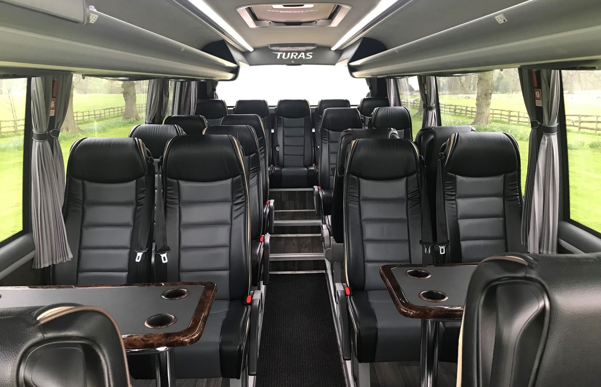 Our Luxury 21 Seat Midi-Coach interior