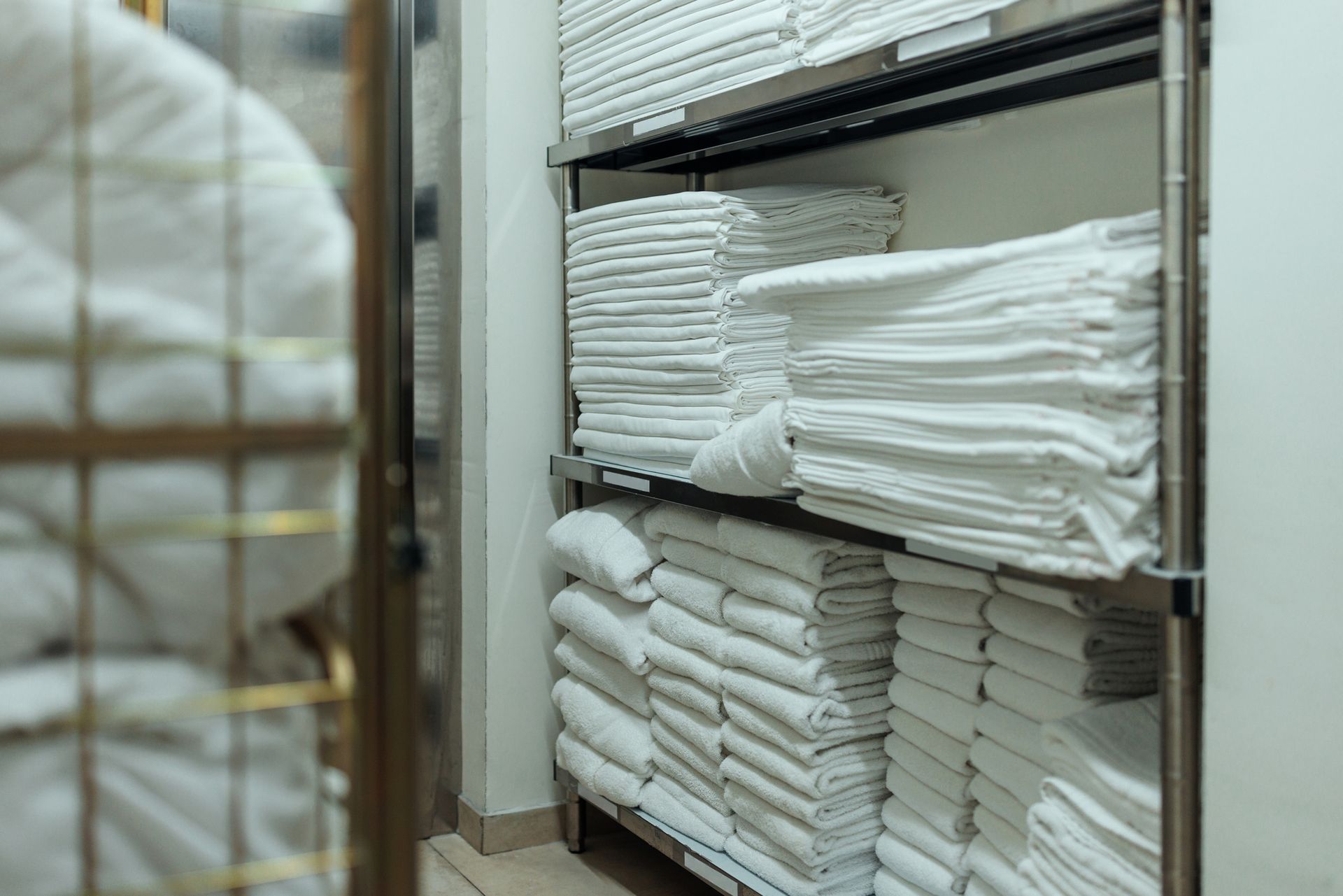 hotel linen cupboard