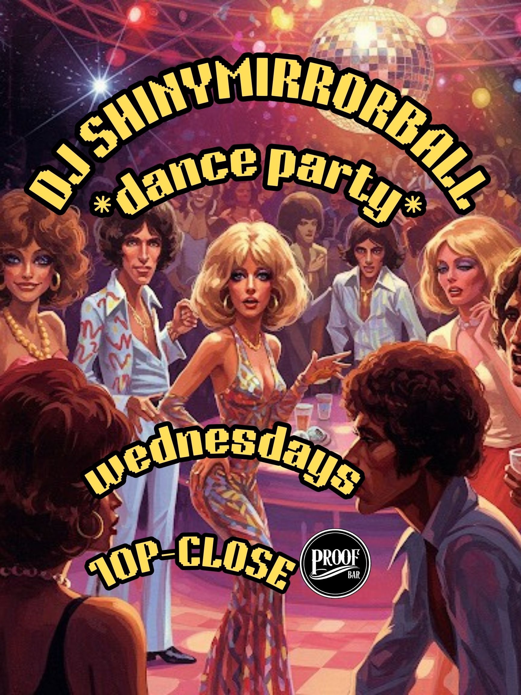 Monday Night poster for a music and comedy party