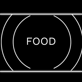 A sign up button is surrounded by white circles on a black background.