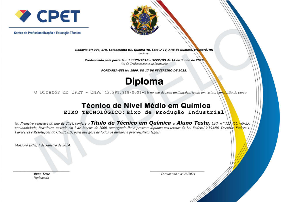 Curso Técnico em Química EAD | CPET