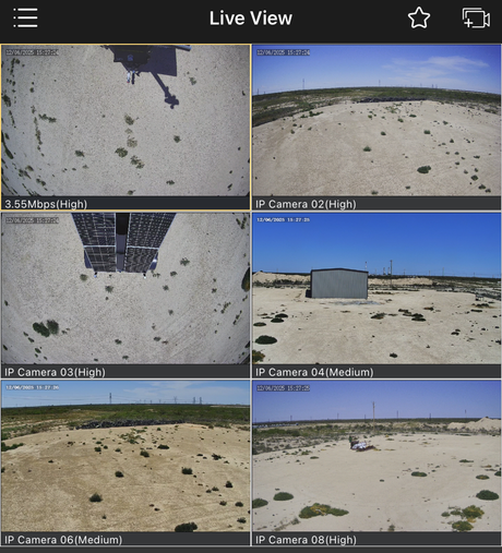 A screenshot of a live view on a phone