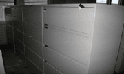 Large white used cabinets