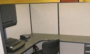 Refurbished cubicle and desks