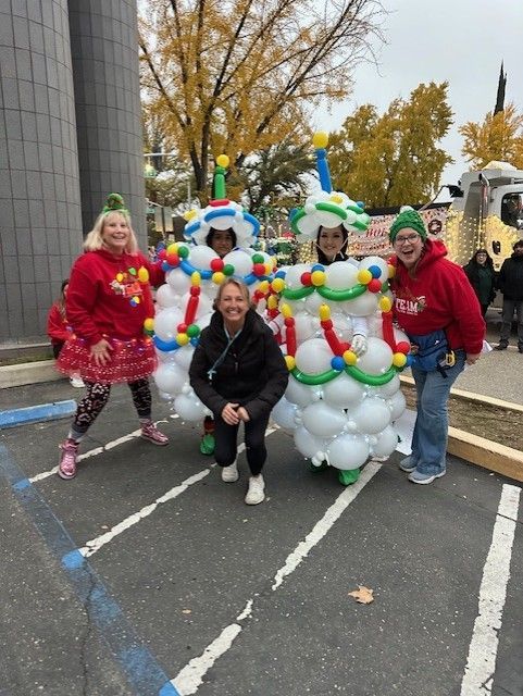 Balloon birthday cake costume