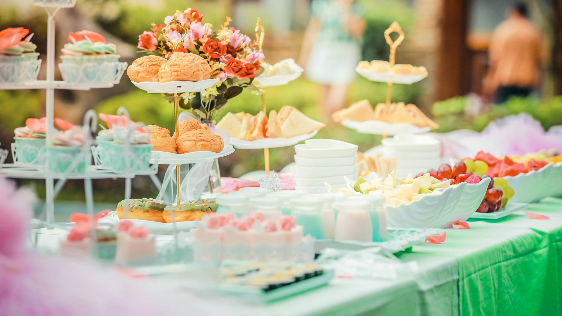 There are many different types of food on the table.