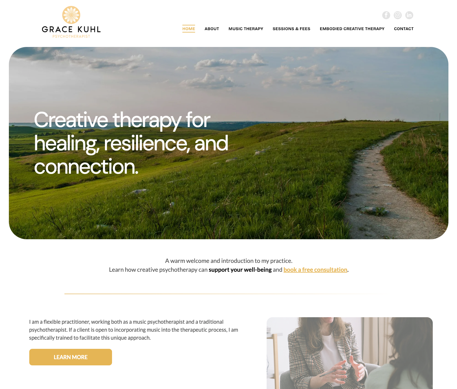 A website with a picture of a house on it