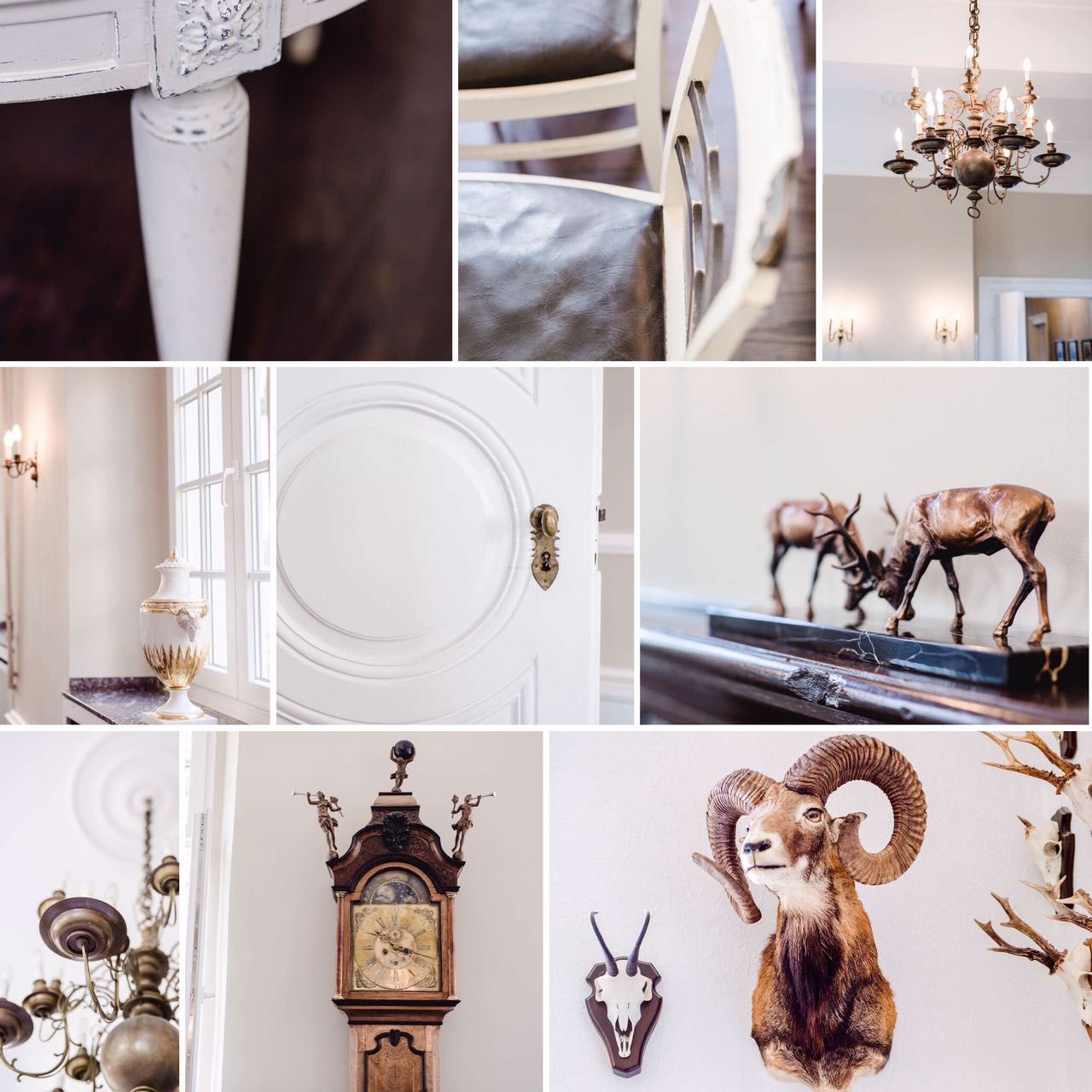 Trophäen vergangener Zeiten auf Naus Neersdonk, Tönsivorst am Niederrhein