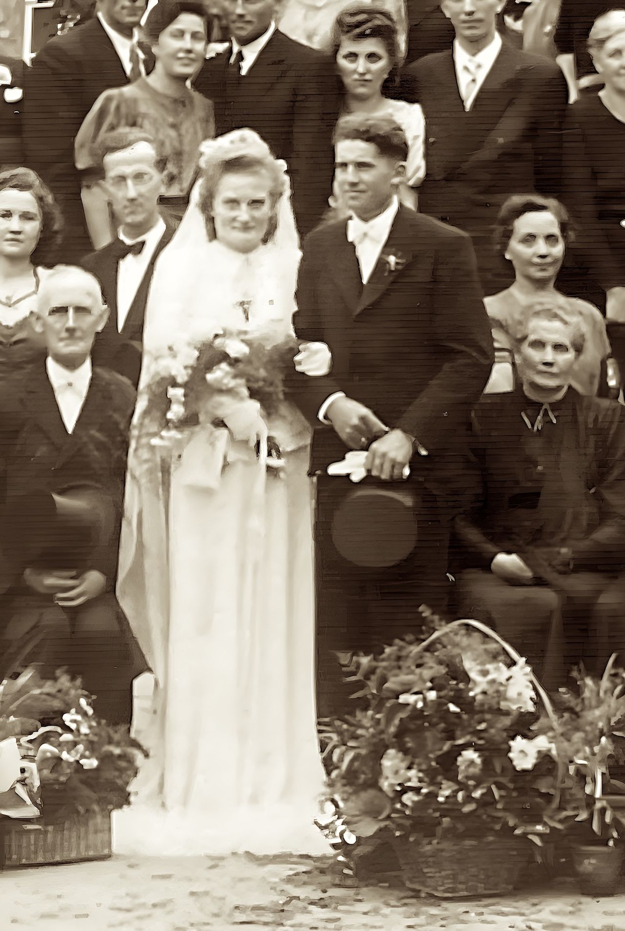 Hochzeitsfoto: Hildegard und Johannes Recken auf Haus Neersdonk
