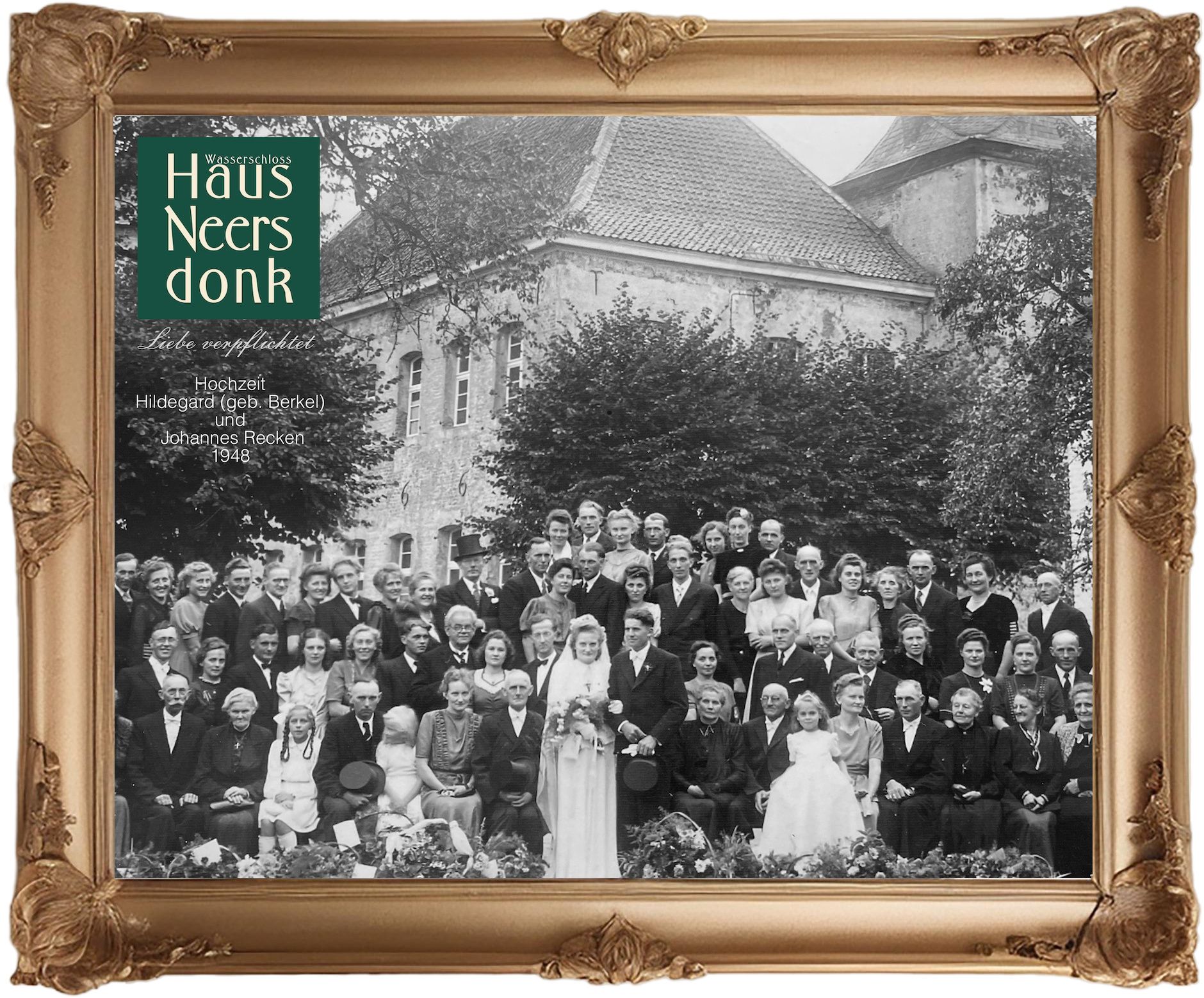 1948 - Hochzeitsgesellschaft von Hildegard (geb. Berkel) und Johannes Recken