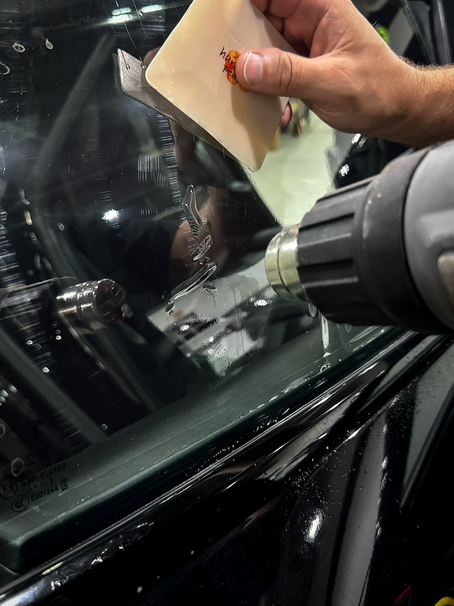 Applying window tint to tesla model s