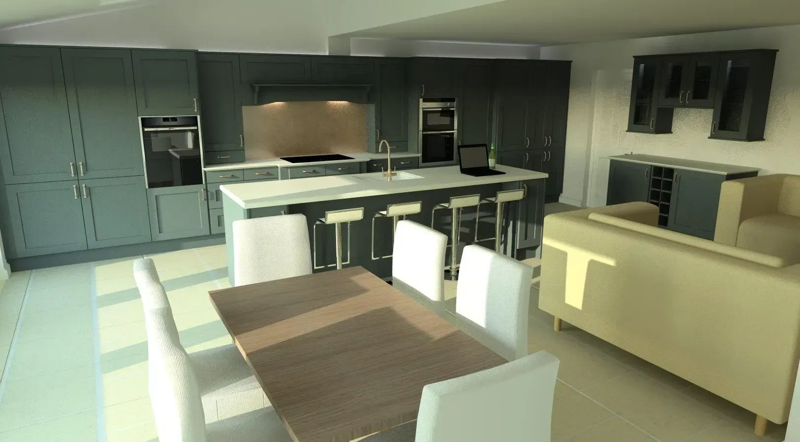 Martin Weaver Design, Bold & Stylish interior CAD design for Mrs & Mrs H