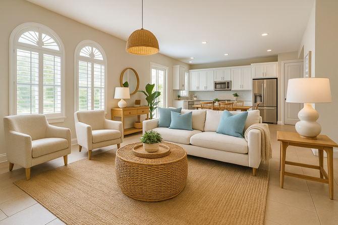 Image of a clean living room cleaned by Ultimate Clean Professionals