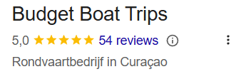 Google reviews voor budget boottochten op curacao