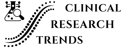 A black and white logo for clinical research trends