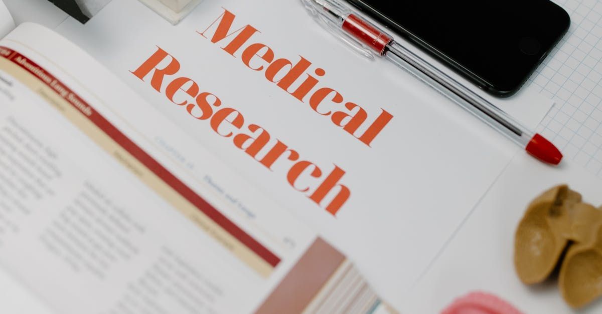 A piece of paper with the word medical research written on it