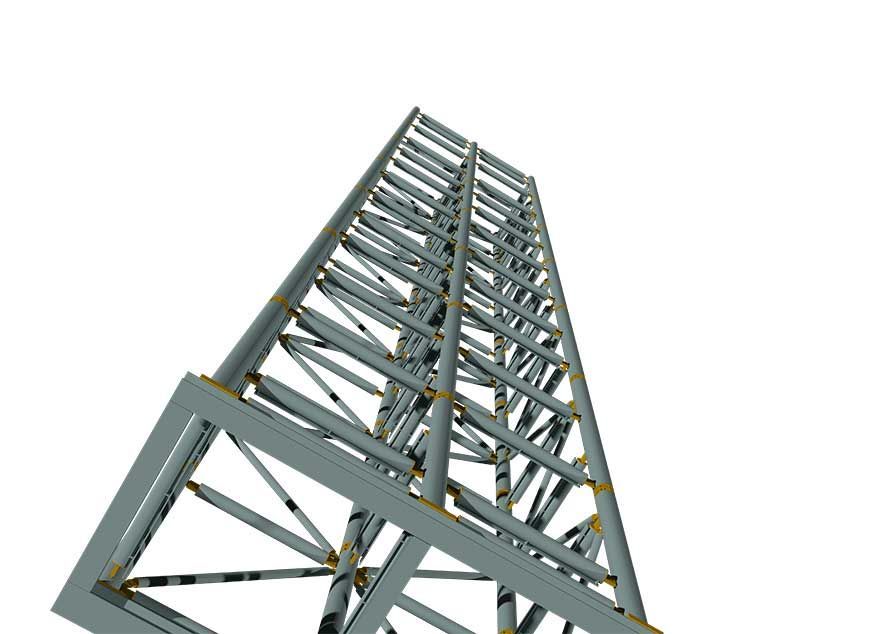 render 3d di una struttura architettonica