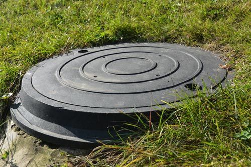 Plastic Manhole In Garden