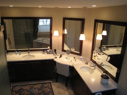 Bathroom Sink with Three Mirror - bathroom remodeling in Piscataway, NJ