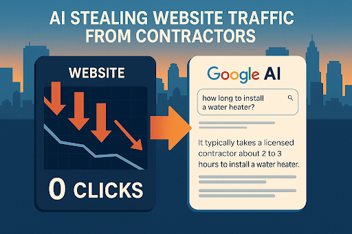 AI Stealing Website Traffic from Contractors graphic