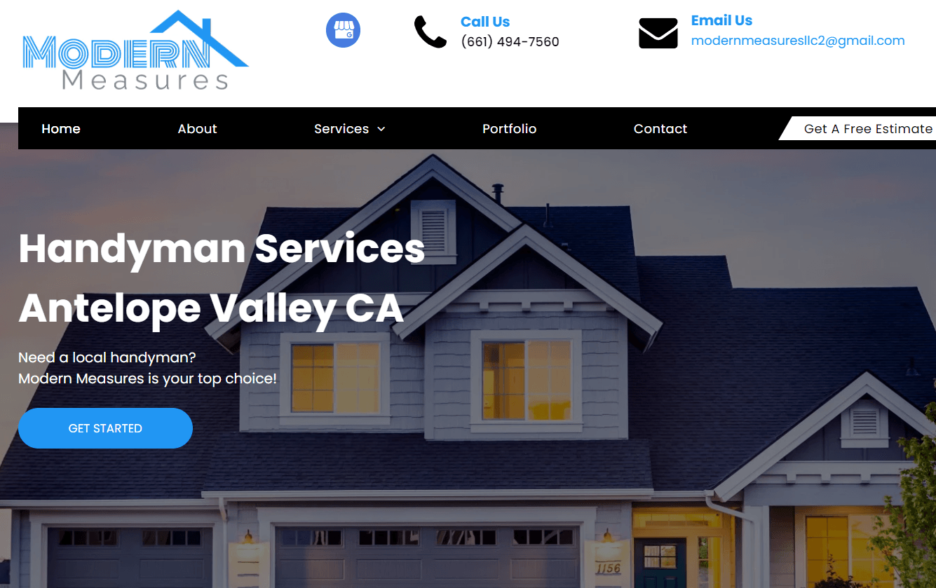 A website for handyman services in antelope valley ca