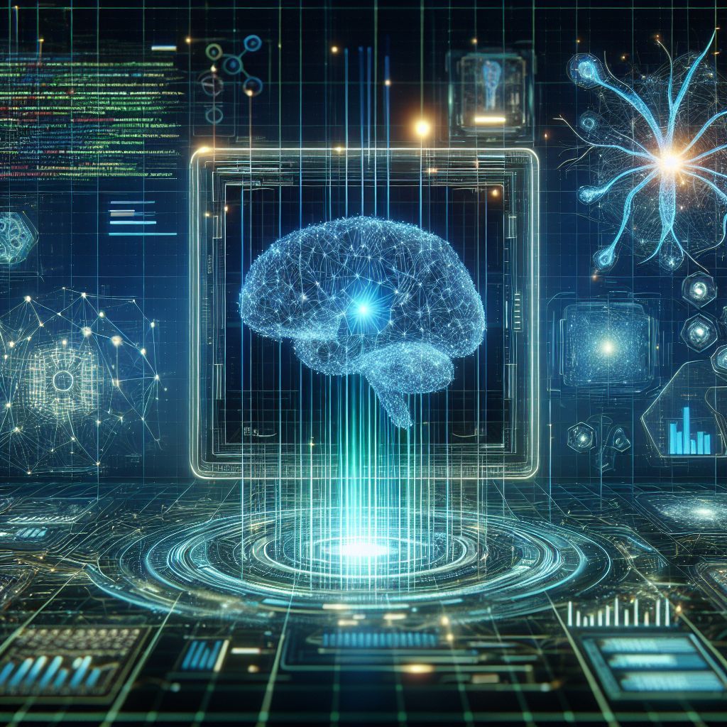 A computer generated image of a brain coming out of a box.