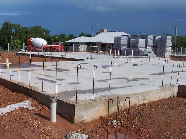 slab foundation in town