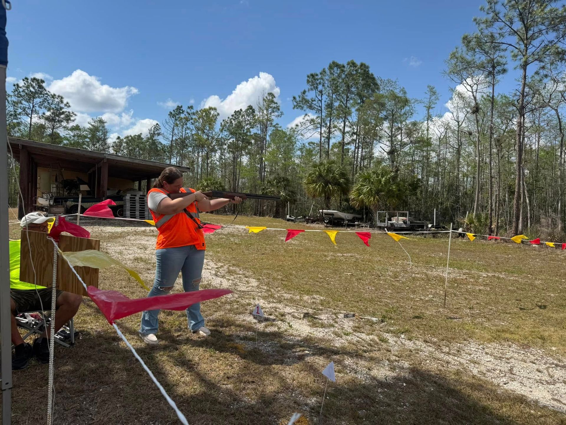 woman shooting a gun