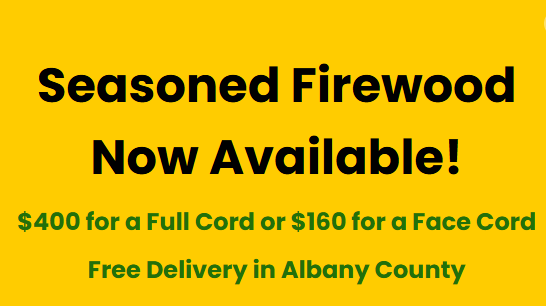 Advertisement for seasoned firewood: