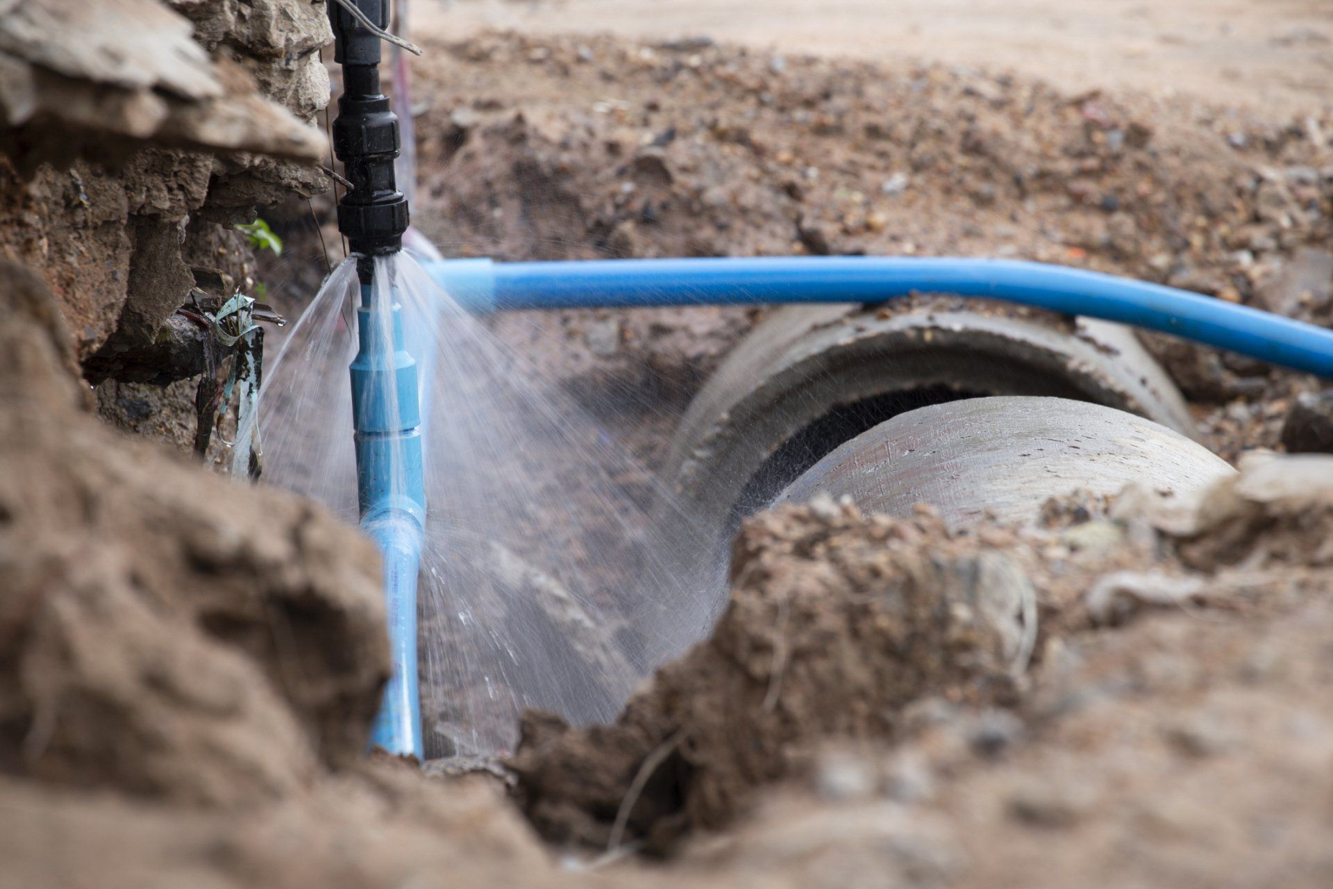 Spilling Water From The Pipe — Buckeye, AZ — West Valley Plumbing LLC