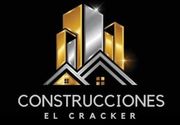 Un logotipo para construcciones el cracker con fondo negro.