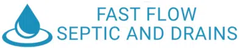 Logo: Blue water droplet with "FAST FLOW SEPTIC AND DRAINS" text.