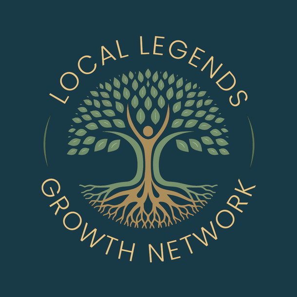 a logo for the local legends growth network