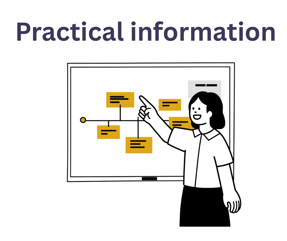 Person showing the presentation and pointing to something on the screen