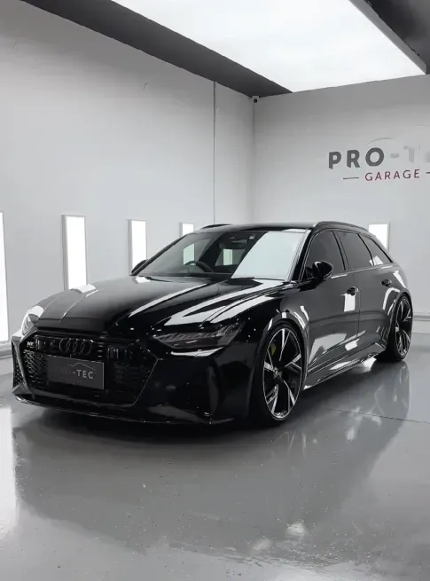 new car with windscreen protection from chips and scratches