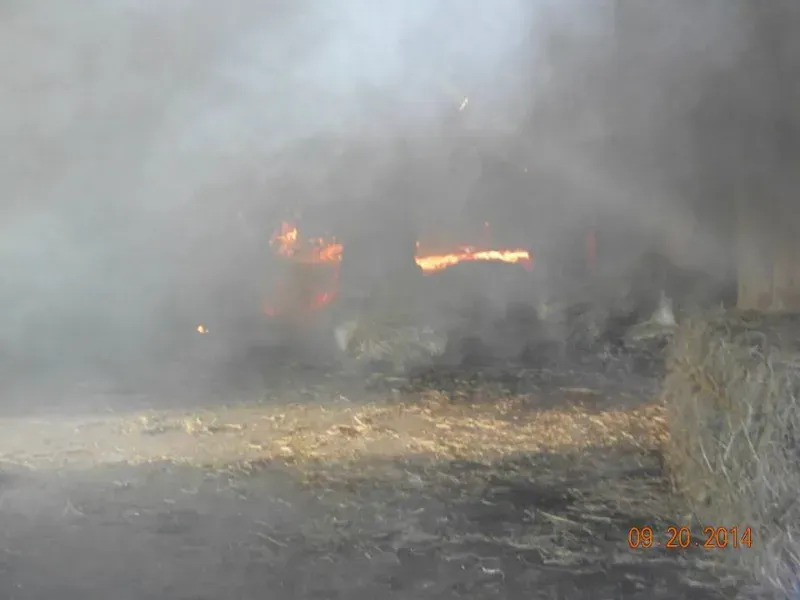 a picture of fire training exercise with thick smoke