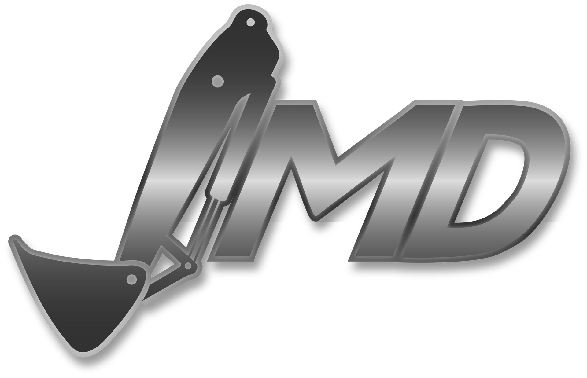 Un logo pour jmd avec une pelle au milieu