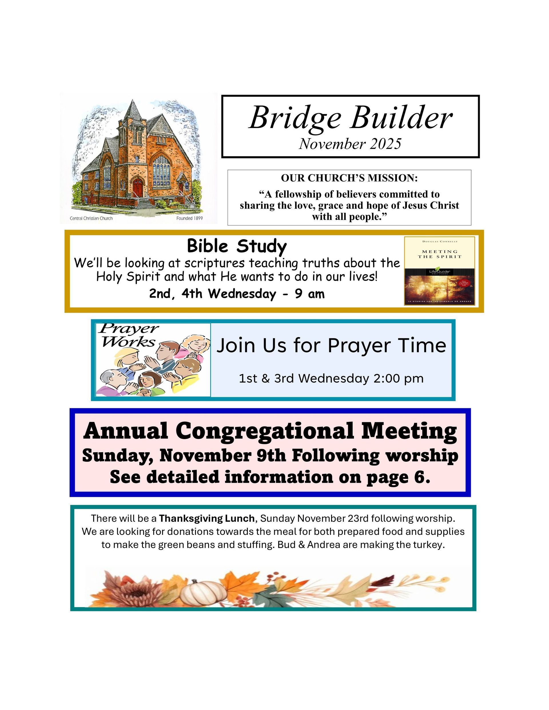Church newsletter, 