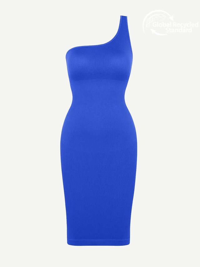 Seamless One-Shoulder Slanted Neck Shaper Dress